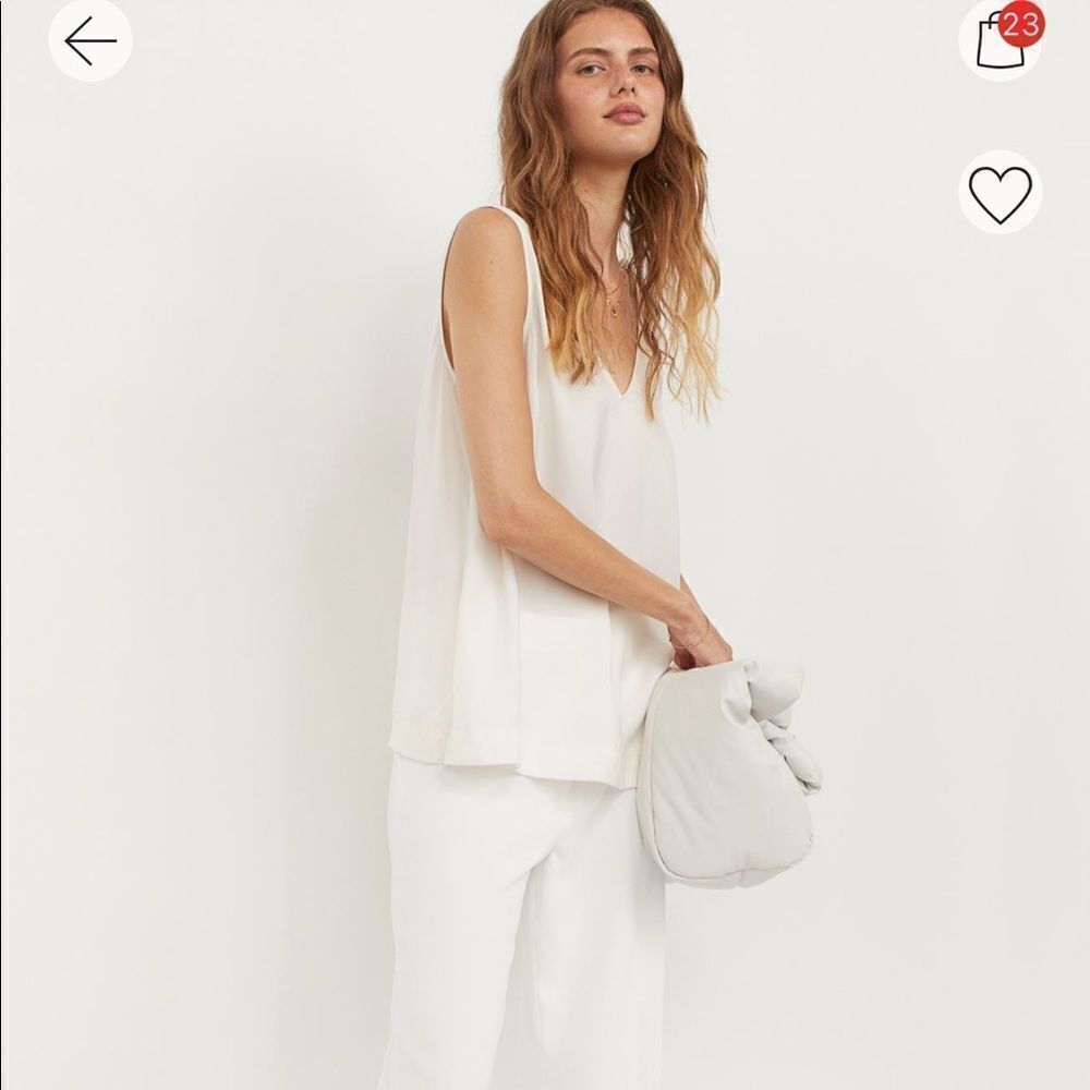 h&m sleeveless satin blouse . NWT